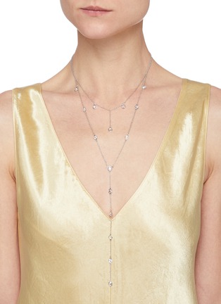 Figure View - Click To Enlarge - CZ BY KENNETH JAY LANE - Cubic Zirconia Layered Y Necklace
