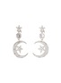 Main View - Click To Enlarge - CZ BY KENNETH JAY LANE - Cubic Zirconia Moon Star Motif Drop Earrings