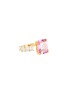 Main View - Click To Enlarge - CZ BY KENNETH JAY LANE - Princess Cut Pink Cubic Zirconia Open Ring