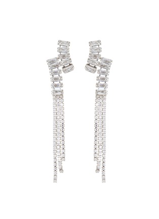 Main View - Click To Enlarge - CZ BY KENNETH JAY LANE - Cubic Zirconia Tassel Earrings