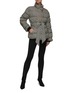 Figure View - Click To Enlarge - BALMAIN - Tied Waist Monogram Double Breasted Puffer Jacket