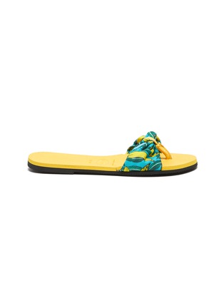 Main View - Click To Enlarge - HAVAIANAS - 'You St. Tropez' Banana Print Twist Bow Flatform Sandals