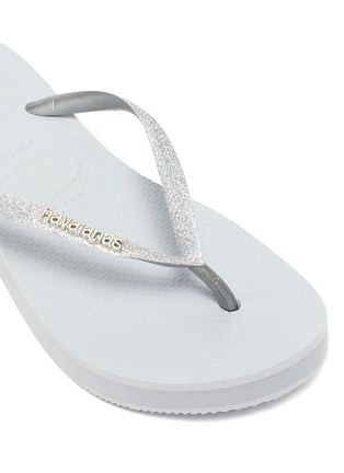 Detail View - Click To Enlarge - HAVAIANAS - 'Shine' Glitter Thong Flatform Sandals