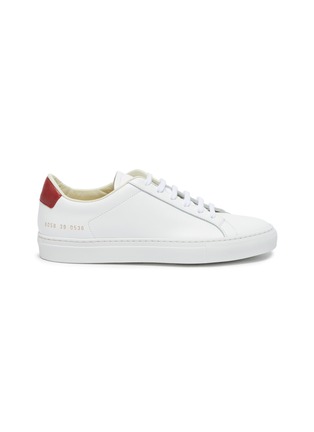 Main View - Click To Enlarge - COMMON PROJECTS -  ''Retro Low' coloured tab leather sneakers