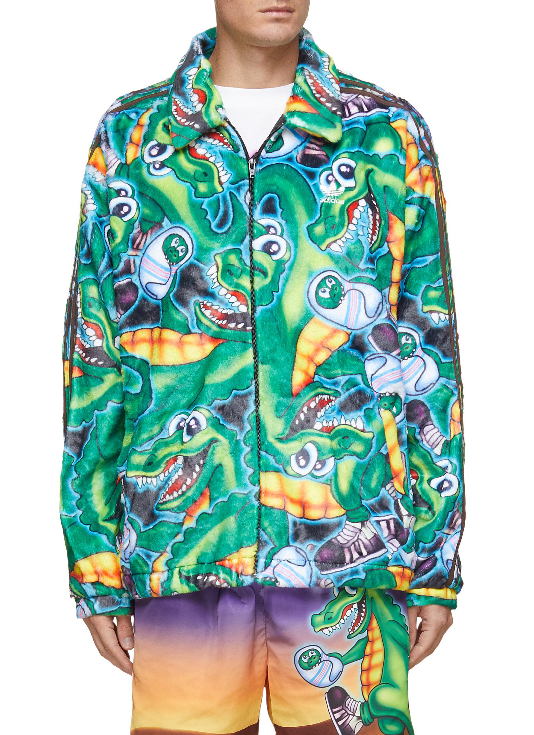 ADIDAS X KERWIN FROST All-over Alligator Graphic Print Zip-up Jacket