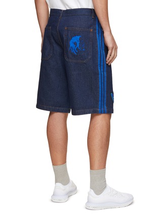 Back View - Click To Enlarge - ADIDAS - Space Dog Graphic Print Denim Short