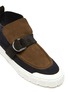 Detail View - Click To Enlarge - PIERRE HARDY - Buckle Strap Suede Hi Top Sneakers