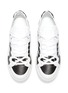 Detail View - Click To Enlarge - PIERRE HARDY - 104' Fading Cube Print Leather Lace Up Sneakers