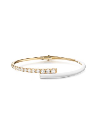 Main View - Click To Enlarge - MELISSA KAYE - 'Lola' Diamond 18k Gold Enamel Accent Bracelet