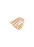 Main View - Click To Enlarge - MELISSA KAYE - 'Aria Fan' Diamond 18k Rose Gold Triple Band Ring