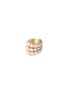 MELISSA KAYE - 'Aria' Diamond 18k Rose Gold Triple Band Ring