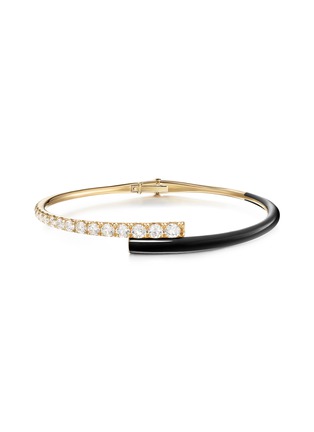 Main View - Click To Enlarge - MELISSA KAYE - 'Lola' Diamond 18k Gold Enamel Accent Bracelet