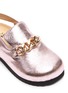 WINK - 'Custard' Horsebit Detail Slingback Kids Metallic Leather Sandals