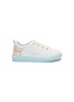 Main View - Click To Enlarge - WINK - Sorbet Drip Kids Translucent Sole Leather Sneakers