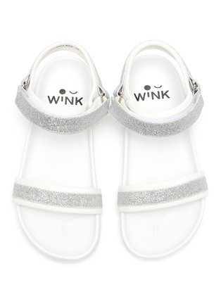 Detail View - Click To Enlarge - WINK - Gumdrop Kids Glittered Sandals