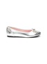Main View - Click To Enlarge - WINK - Soda Pop Glam Kids Crystal Embellished Leather Ballerina Flats