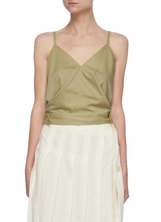 Main View - Click To Enlarge - LEMAIRE - Self-tie detail cropped tank top