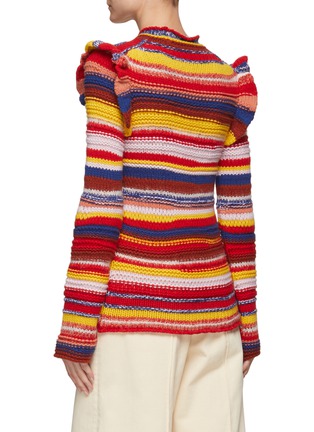Back View - Click To Enlarge - CHLOÉ - STRIPE KNIT SWEATER