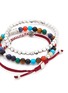 Detail View - Click To Enlarge - TATEOSSIAN - Multi bead sterling silver thread elastic bracelet