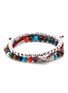 Main View - Click To Enlarge - TATEOSSIAN - Multi bead sterling silver thread elastic bracelet