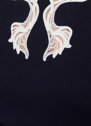  - CHLOÉ - Lace Collar Cotton Knit Sweater