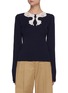 Main View - Click To Enlarge - CHLOÉ - Lace Collar Cotton Knit Sweater