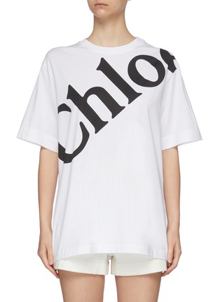Main View - Click To Enlarge - CHLOÉ - Logo print organic cotton T-shirt