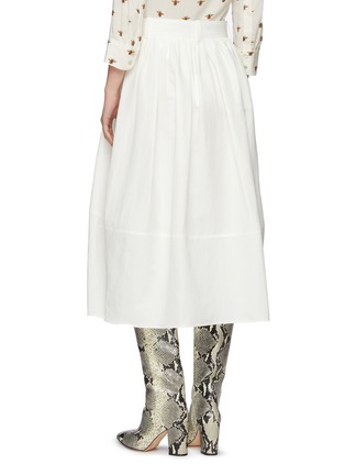 Back View - Click To Enlarge - CHLOÉ - Button front canvas midi skirt