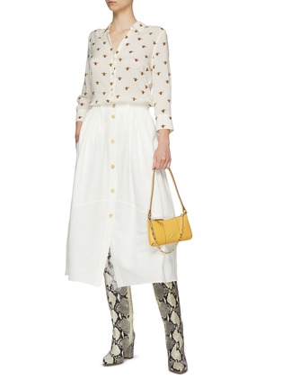 Figure View - Click To Enlarge - CHLOÉ - Button front canvas midi skirt