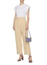 Figure View - Click To Enlarge - CHLOÉ - Pleated canvas wide leg pants