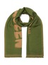 Main View - Click To Enlarge - ALEXANDER MCQUEEN - Logo Print Fringe Edge Wool Scarf