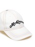 Detail View - Click To Enlarge - ALEXANDER MCQUEEN - Rainbow Topstitch Logo Embroidered Cap