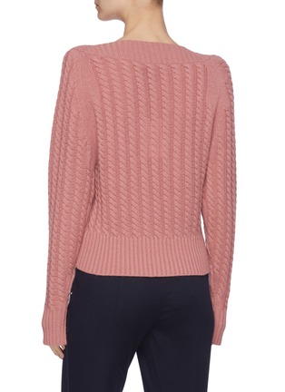 Back View - Click To Enlarge - THEORY - Cable knit cashmere sweater
