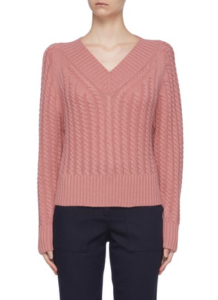 Main View - Click To Enlarge - THEORY - Cable knit cashmere sweater