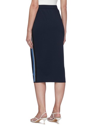 Back View - Click To Enlarge - THEORY - Stripe Detail Midi Pencil Skirt