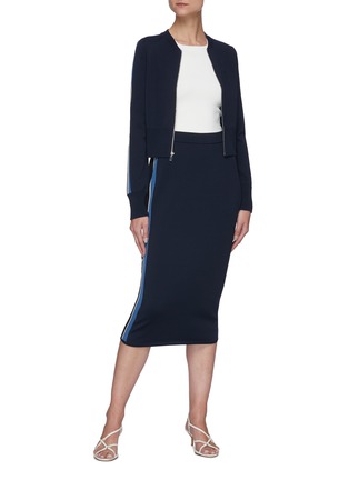 Figure View - Click To Enlarge - THEORY - Stripe Detail Midi Pencil Skirt