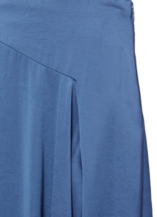 Detail View - Click To Enlarge - THEORY - Asymmetric Drape Hem Satin Midi Skirt