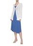 Figure View - Click To Enlarge - THEORY - Rib Bodice Asymmetric Hem Midi Dress