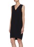 Detail View - Click To Enlarge - THEORY - Self-tie waist V-neck crepe dress