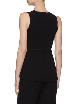 Back View - Click To Enlarge - THEORY - Ribbed bodice peplum top