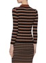 Back View - Click To Enlarge - THEORY - Striped rib knit cotton cardigan