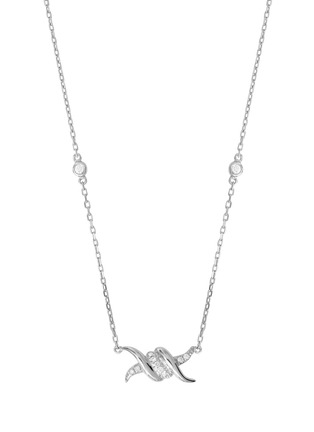 Main View - Click To Enlarge - DJULA - 'Barbelés' diamond 18k white gold necklace