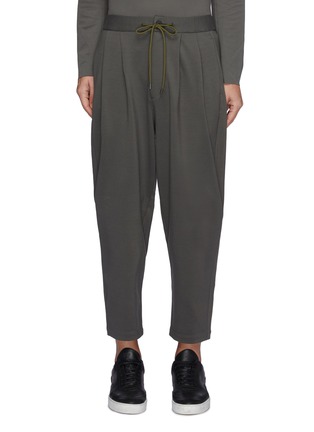 Main View - Click To Enlarge - ATTACHMENT - Compressed Ponte Jersey Two Pleats Tapered Fit Easy Pants