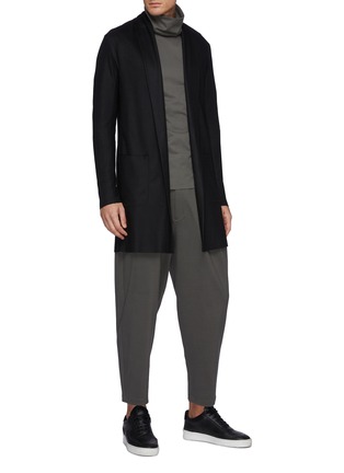 Figure View - Click To Enlarge - ATTACHMENT - Compressed Ponte Jersey Two Pleats Tapered Fit Easy Pants
