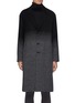 Main View - Click To Enlarge - ATTACHMENT - Single Breasted Wool Cashmere Faded Contrast Long Coat