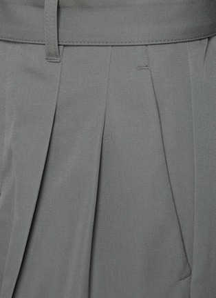  - ATTACHMENT - Tapered Fit Wool Gyabardine Two Pleats Belted Trousers