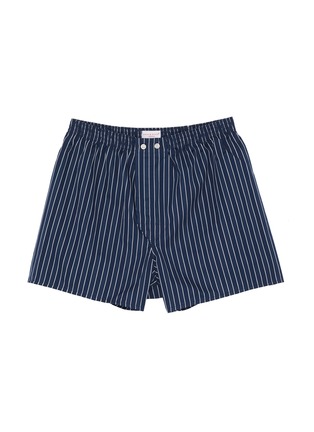 Main View - Click To Enlarge - DEREK ROSE - Classic Woven Cotton Vertical Stripe Boxer Shorts