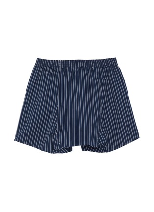 Figure View - Click To Enlarge - DEREK ROSE - Classic Woven Cotton Vertical Stripe Boxer Shorts