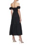 Back View - Click To Enlarge - STAUD - 'Elio' Off-shoulder Puff Sleeve Button Front Tier Cotton Blend Dress