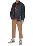 Figure View - Click To Enlarge - KOLOR - Asymmetric Knitted Hem Button Up Nylon Jacket